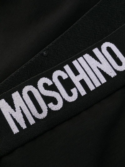Shop Moschino Logo Print Boxers In Black