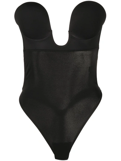 Biblia temperatura Tomar un riesgo Fashion Forms U-plunge Self-adhesive Backless Thong Bodysuit In Black |  ModeSens
