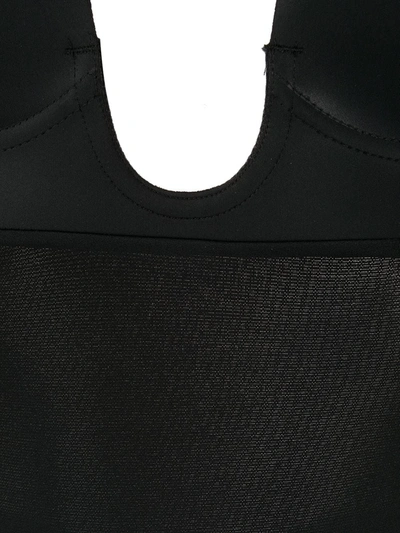 Shop Fashion Forms U-plunge Self-adhesive Thong Bodysuit In Black