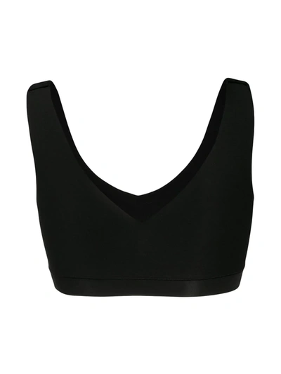 Chantelle Soft Stretch Padded Lace-back Bralette In Black