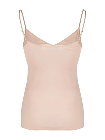 Hanro Cotton Seamless V-neck Cami In Neutrals