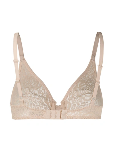 Shop Wacoal Halo Lace Moulded Underwire Bra In Neutrals