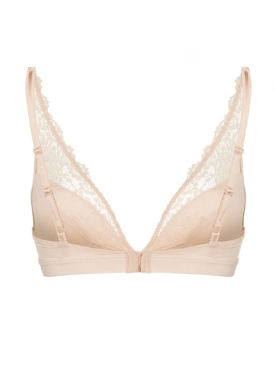 Wacoal Embrace Lace Convertible Plunge Soft Cup Wireless Bra In Naturally  Nude,ivory- Nude