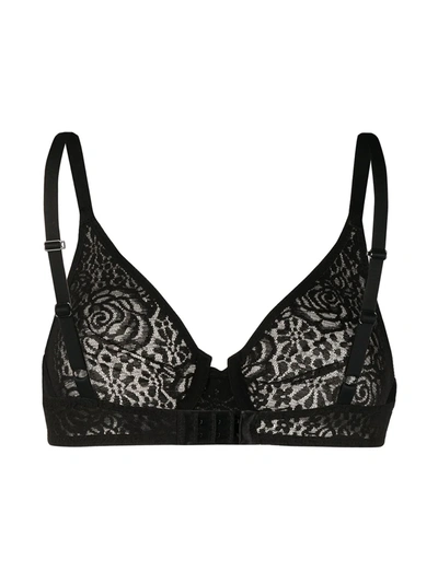 Shop Wacoal Halo Lace Moulded Underwire Bra In Black