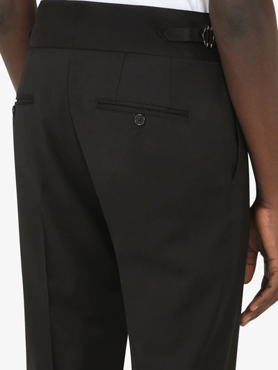 Shop Dolce & Gabbana Pleat Detail Tailored Trousers In Black