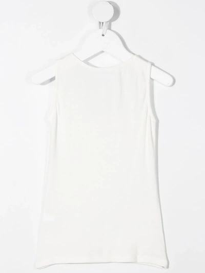 Shop La Perla Lace-panel Sleeveless Top In White