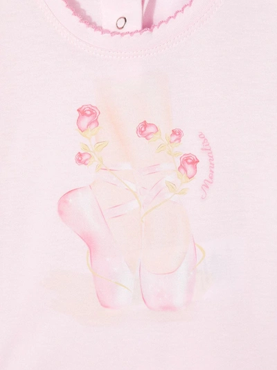 Shop Monnalisa Ballet Slippers T-shirt In Pink