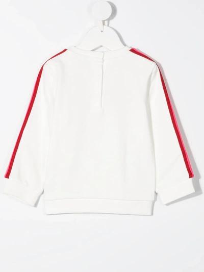 Shop Fendi Embroidered-logo Sweatshirt In White
