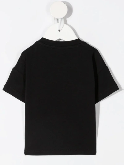 Shop Moschino Teddy Bear-print Round Neck T-shirt In Black