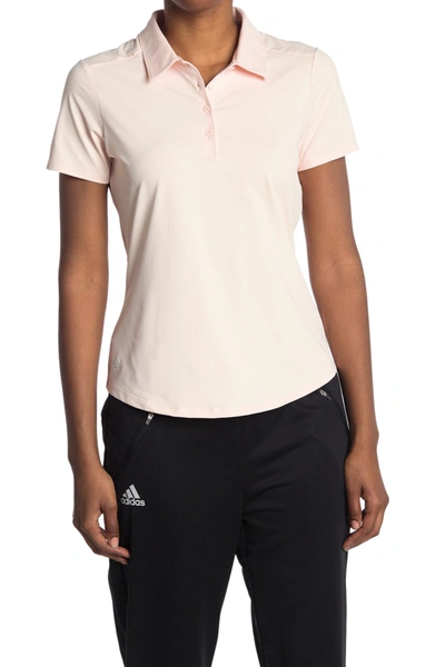 Shop Adidas Golf Ultimate 365 Short Sleeve Polo In Pnktin