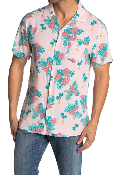 Shop Sovereign Code Graham Short Sleeve Regular Fit Shirt In Paradise/pink