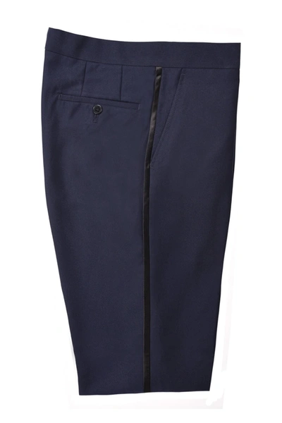 Savile Row Co Slim Fit Navy Tuxedo Pants In Navy