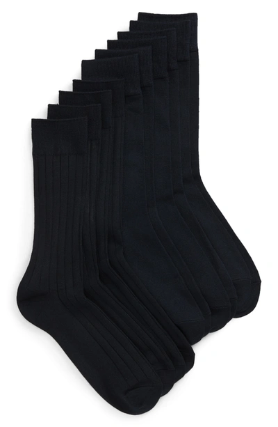 Shop Nordstrom Men's Shop Nordstrom 5-pack Ultrasoft Socks In Navy