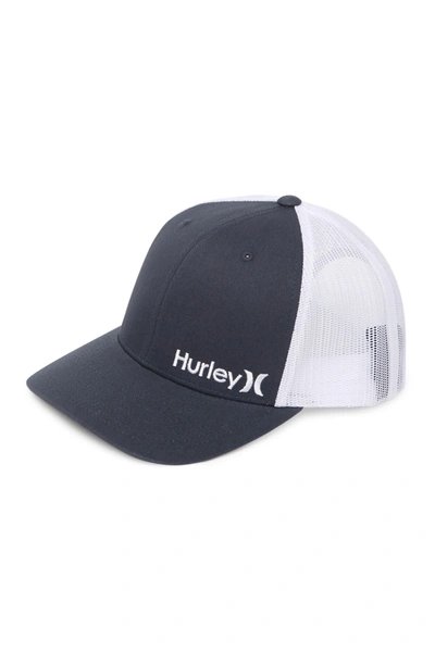 Shop Hurley Corp Staple Trucker Baseball Cap In Navy