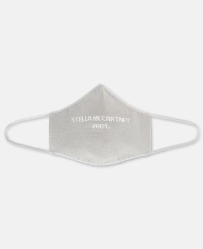 Shop Stella Mccartney Light Grey / White ' 2001.' Mask In Light Gray / White