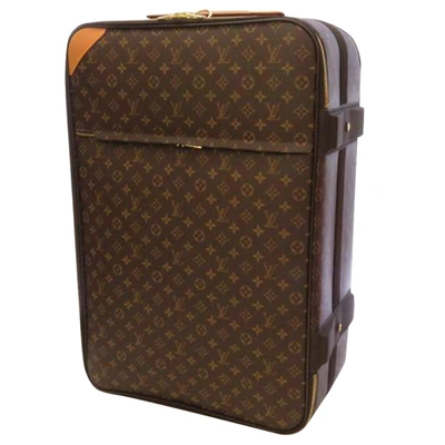 Pre-owned Louis Vuitton Brown Monogram Canvas Pegase 65 Suitcase Bag