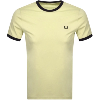 Fred Perry Taped Ringer T-shirt In Yellow | ModeSens