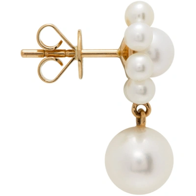 Shop Sophie Bille Brahe Gold Pearl Margherita Drop Earrings