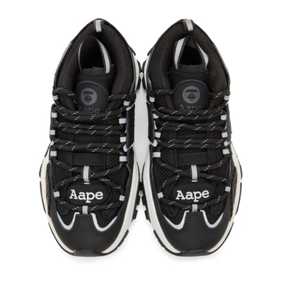 Shop Aape By A Bathing Ape Black & White Dimension Sneakers In Bka