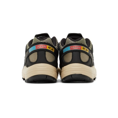 Shop Salomon Khaki & Black Xa Pro 1 Advanced Sneakers In Vet/blk/saf