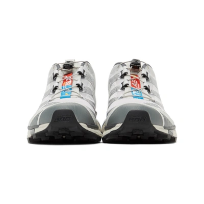 Shop Salomon Silver Xt-4 Advanced Sneakers In Silver Met