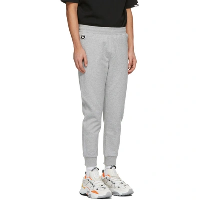 Shop Aape By A Bathing Ape Grey Logo Lounge Pants In Heather Grey