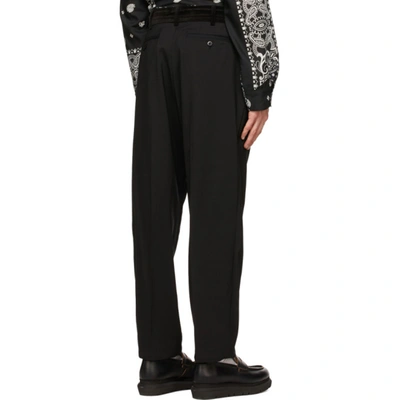 Shop Sacai Black Suiting Trousers In Black 001