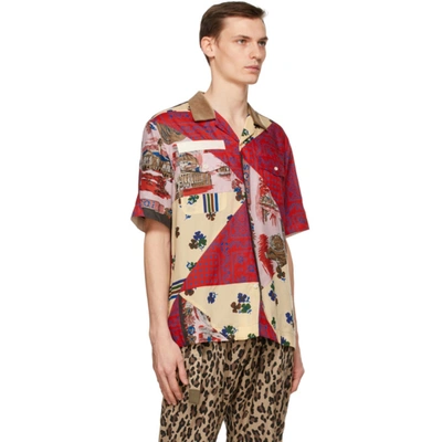 Shop Sacai Multicolor Hank Willis Thomas Edition Mix Print Archive Short Sleeve Shirt In Red Mul 760