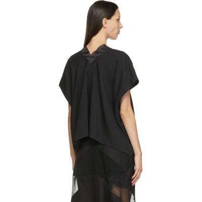 Shop Sacai Black Suiting V-neck Pullover In 001 Black