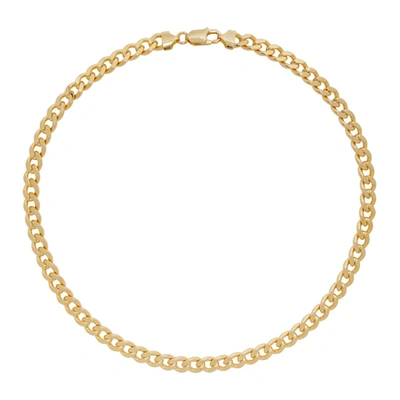 Shop Hatton Labs Ssense Exclusive Gold Cuban Chain Necklace In Gold Plated