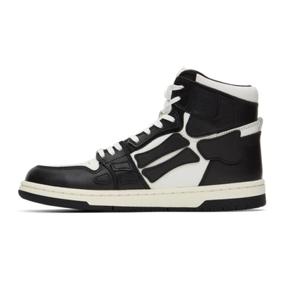 Shop Amiri Black & White Skel Top Hi Sneakers In Black/white