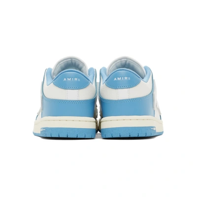 Shop Amiri Blue & White Skel Top Low Sneakers In Powder Blue / White