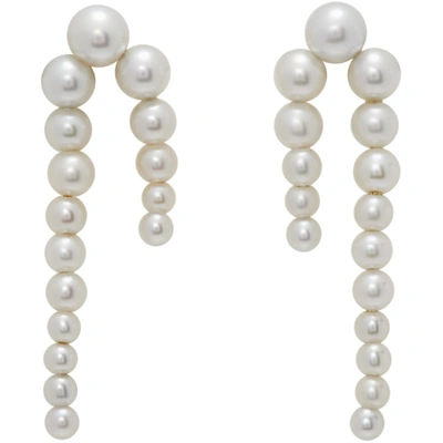Shop Sophie Bille Brahe Gold Pearl Small Perle Nuit Earrings