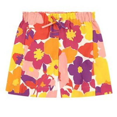 Shop Il Gufo Multicolor Floral Shorts In Blue