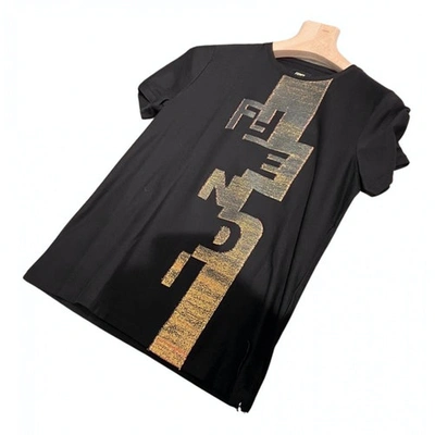 Pre-owned Fendi Black Cotton T-shirt