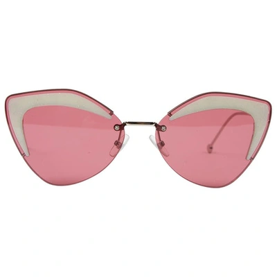 Pre-owned Fendi Pink Metal Sunglasses