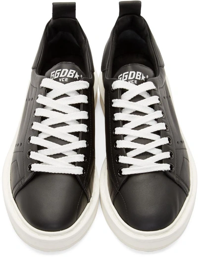 Shop Golden Goose Black Leather Low-top Starter Sneakers