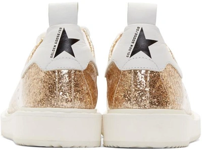 Shop Golden Goose Gold Glitter Starter Low-top Sneakers