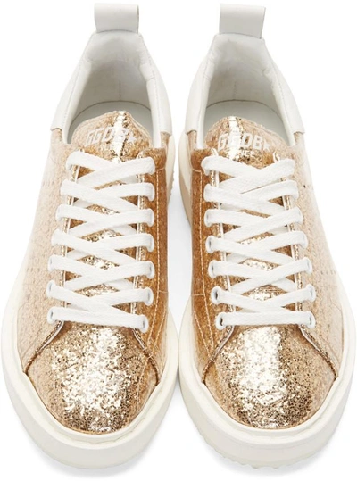 Shop Golden Goose Gold Glitter Starter Low-top Sneakers