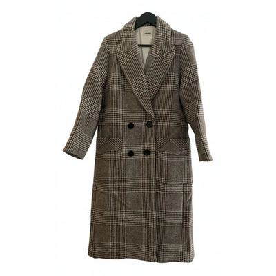 Pre-owned Zadig & Voltaire Fall Winter 2019 Wool Coat In Brown