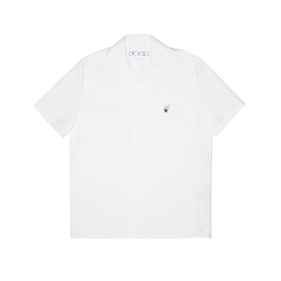 Shop Off-white Italic Mens Holiday Shirt In White