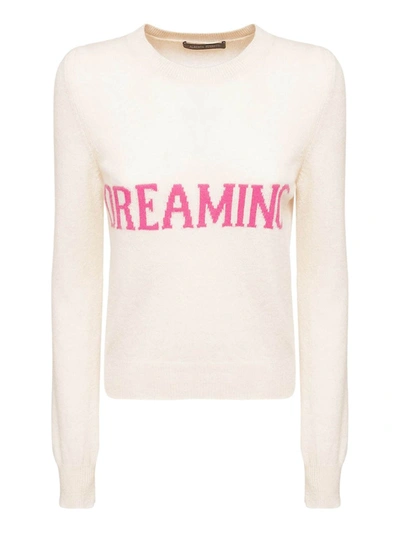 Shop Alberta Ferretti Dreaming Pullover In White And Pink