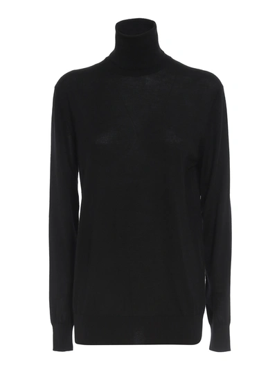 Shop Dolce & Gabbana Cashmere And Silk Turtleneck In Black