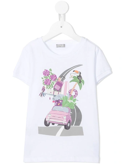 Shop Il Gufo Holiday-print Cotton T-shirt In White
