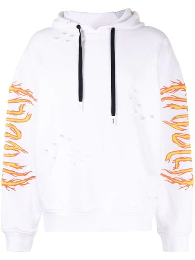 Shop Haculla On Fire Hoodie In White