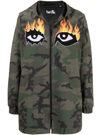 Shop Haculla Eyes On Fire Jacket In Green