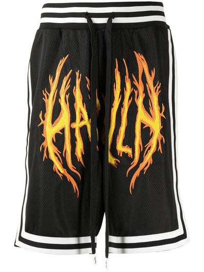 Shop Haculla Hac On Fire Track Shorts In Black