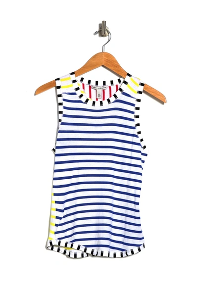 Shop Autumn Cashmere Striped Racerback Tank Top In Brights Combo