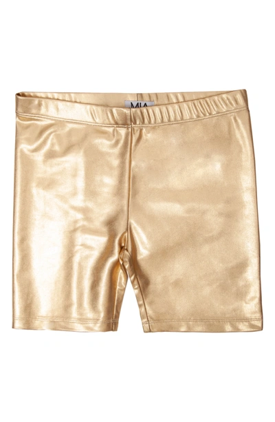 Shop Mia New York Bike Shorts In Gold