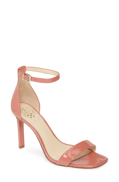 Shop Vince Camuto Lauralie Leather Ankle Strap Sandal In Nectar Patent Leather